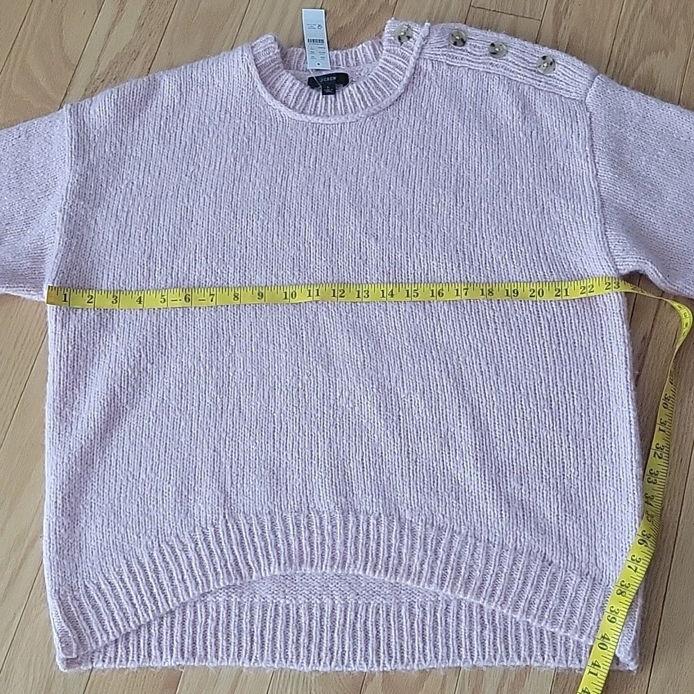 J. Crew Button Shoulder Crew Neck Sweater